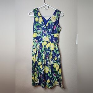 Roz & Ali Lemon Dress Size 2